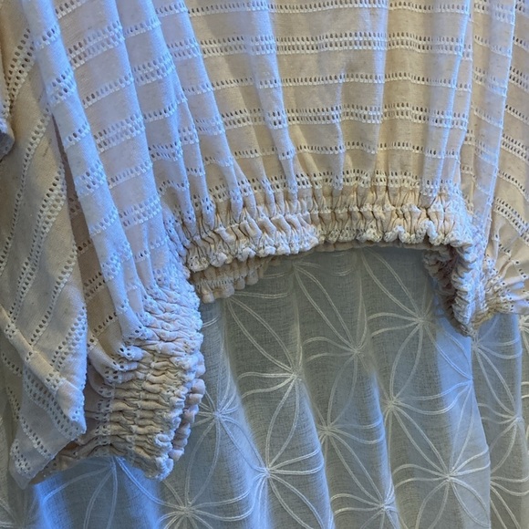 Free People Striped Eyelet Top - Picture 4 of 10